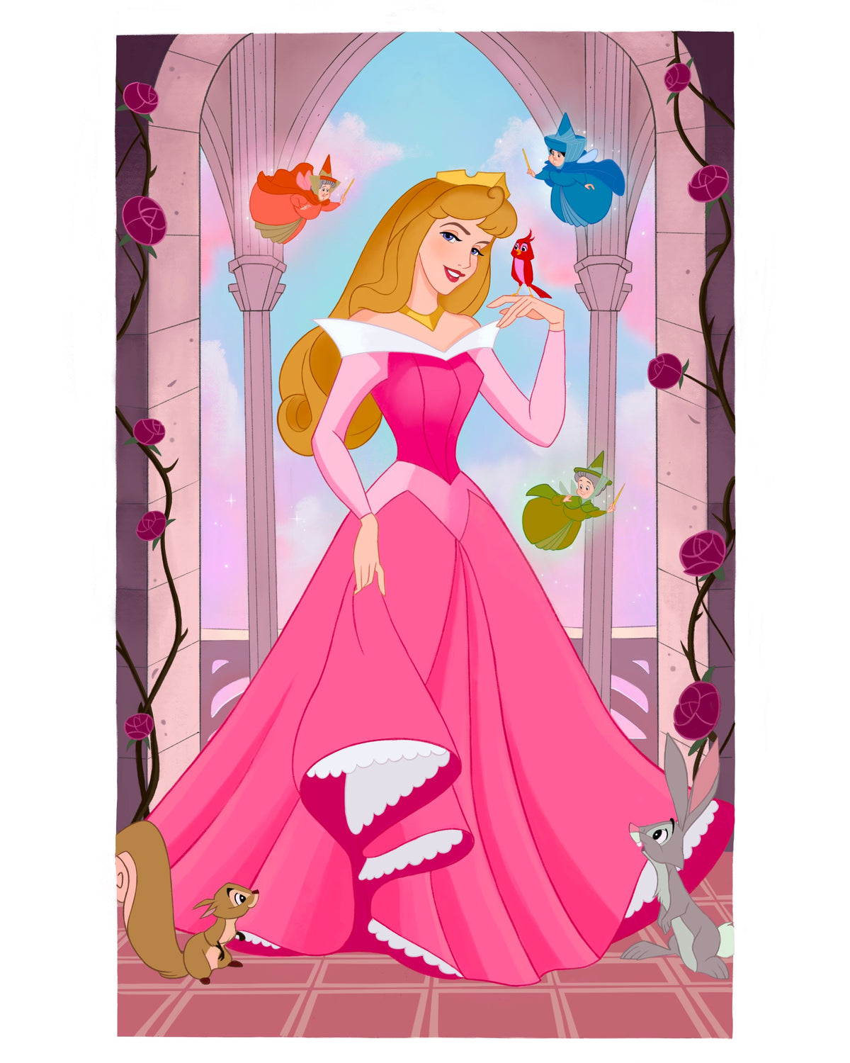 A PRINCESS CORNER AURORA PINK
