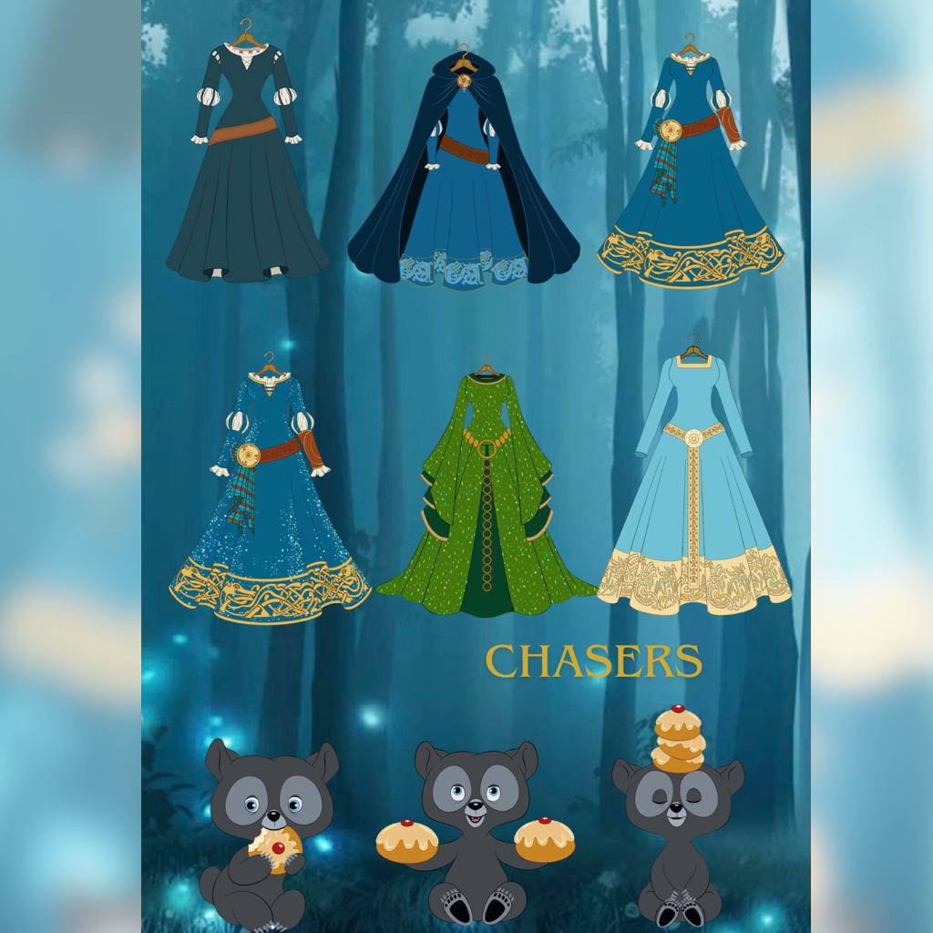 BRAVE ROYAL DRESSES COLLECTION 9 PIN SET